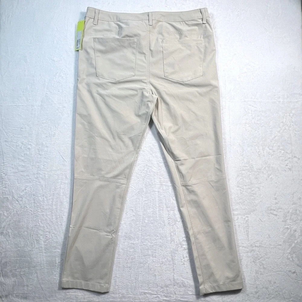 All in Motion Mens Golf Pants Stone Beige Stretch 5-Pocket 32x30 NEW